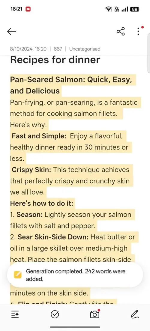 OPPO F31 Pro AI Assistant for Notes