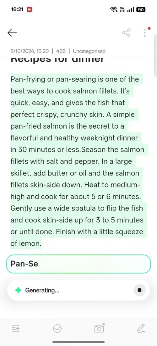 OPPO F31 Pro AI Assistant for Notes