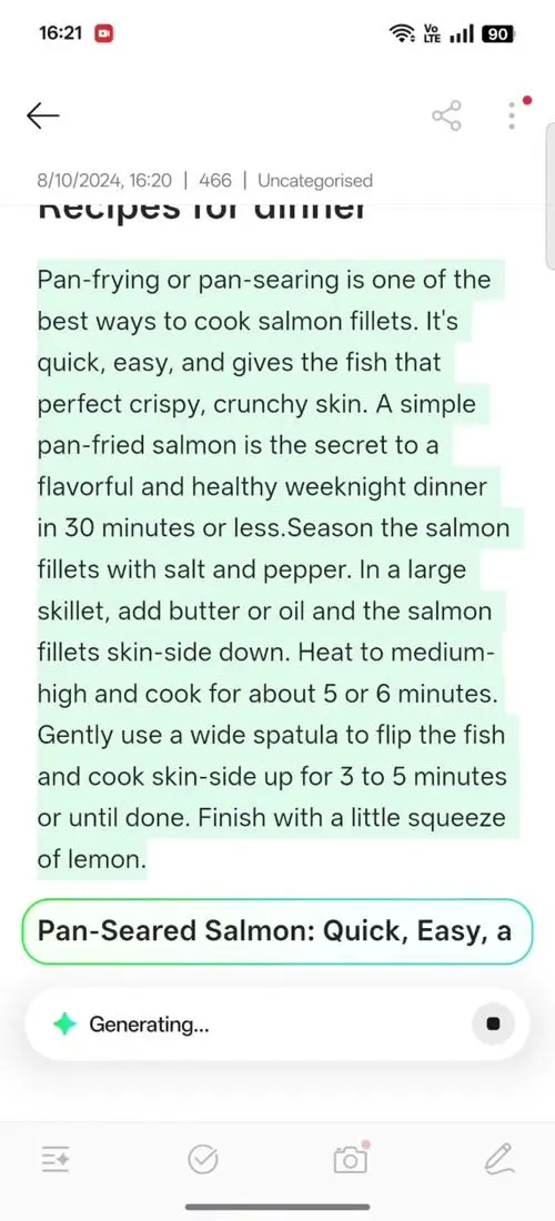 OPPO F31 Pro AI Assistant for Notes