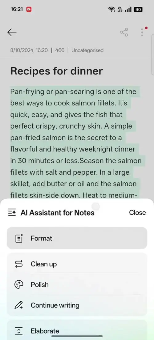 OPPO F31 Pro+ AI Assistant for Notes