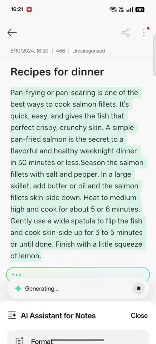 OPPO F31 Pro+ AI Assistant for Notes