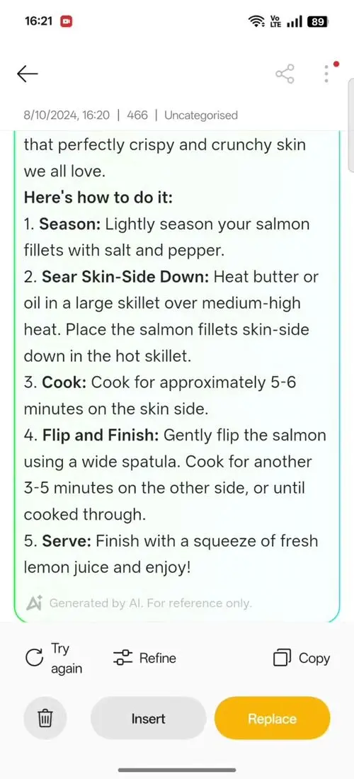 OPPO F31 Pro+ AI Assistant for Notes