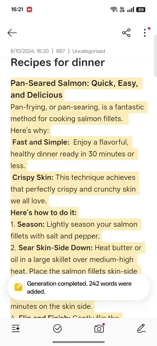 OPPO F31 Pro+ AI Assistant for Notes