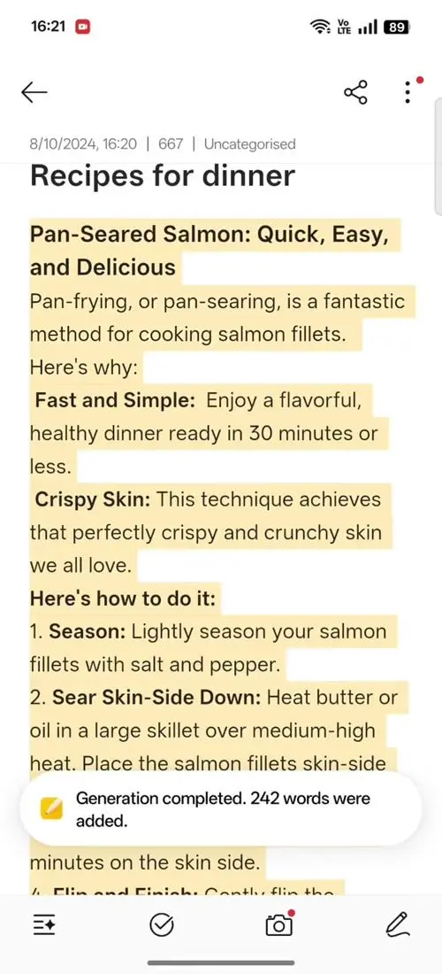 OPPO F31 Pro+ AI Assistant for Notes