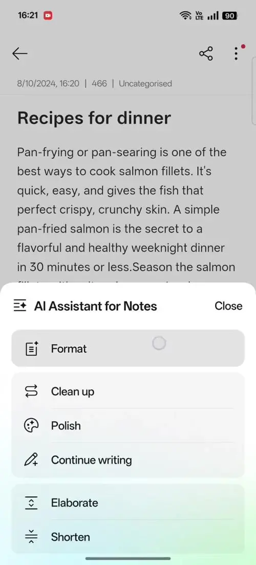 OPPO F31 Pro+ AI Assistant for Notes