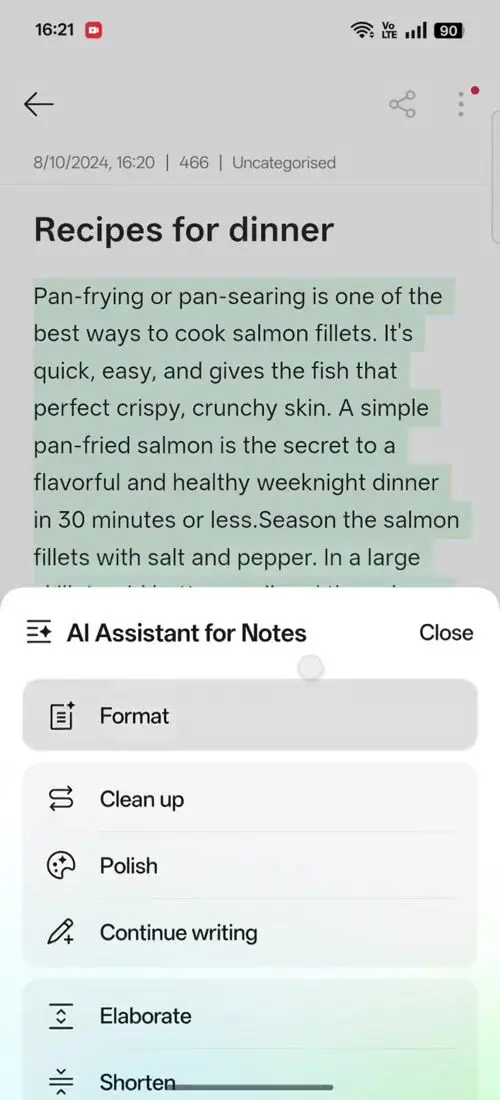 OPPO F31 Pro+ AI Assistant for Notes