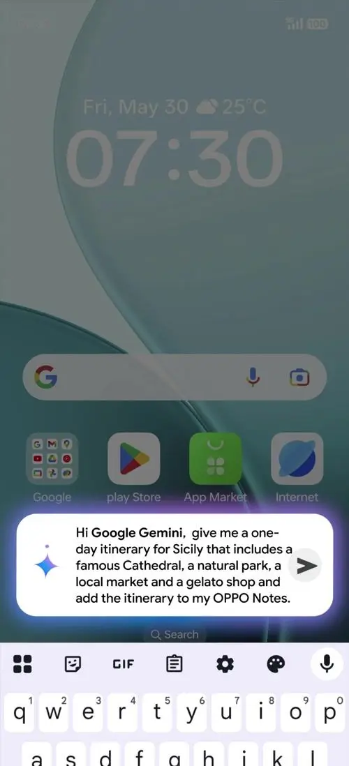 OPPO F31 Pro+ Google Gemini