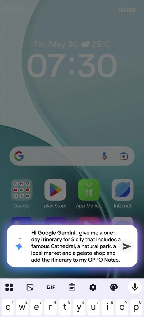 OPPO F31 Pro+ Google Gemini