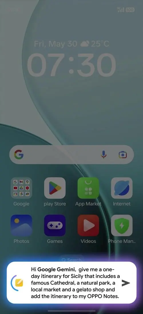 OPPO F31 Pro+ Google Gemini