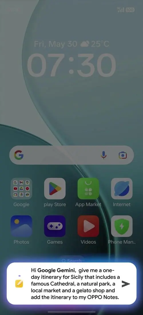 OPPO F31 Pro+ Google Gemini