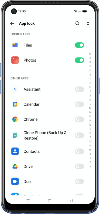 Verrou d'application