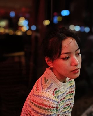 Bokeh Flare Portrait-Nighttime