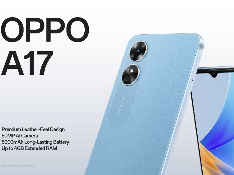 OPPO - OPPO A17 Premium Leather-Feel Design 50MP AI Camera 5000mAh  Long-Lasting Battery Up to 4GB Extended RAM Know more:  .com/lk/smartphones/series-a/a17/ Buy now from islandwide Abans, OPPO  authorized dealers and BuyAbans online. #