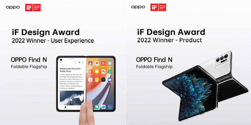 OPPO Find N Scores Two Wins at the iF Design Awards 2022