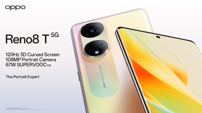 OPPO Launches Reno8 T 5G with 108MP Portrait Camera