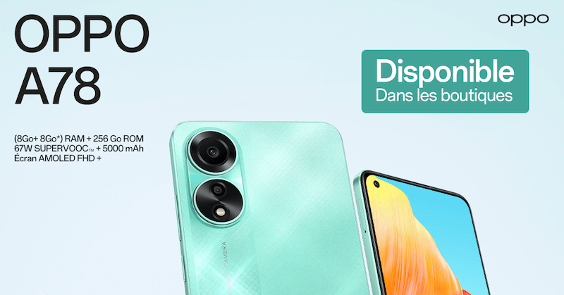 OPPO dévoile son nouveau smartphone A78 en Tunisie