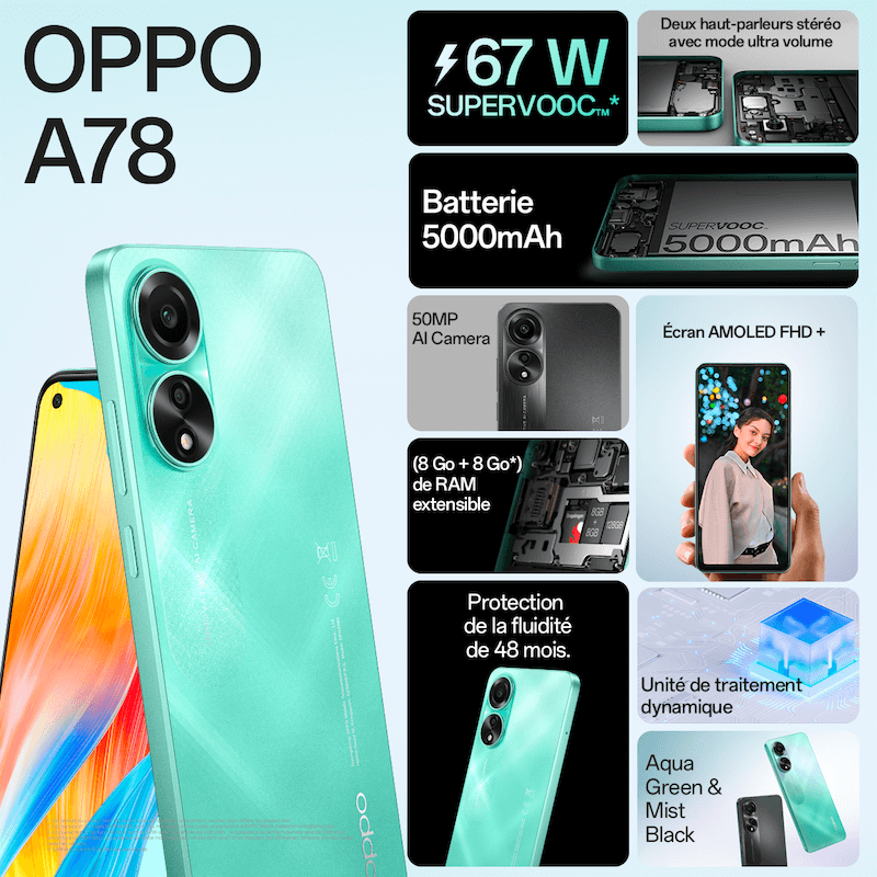 OPPO dévoile son nouveau smartphone A78 en Tunisie