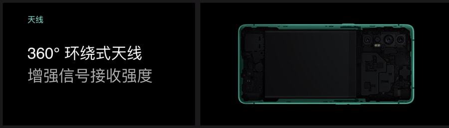 圖說：OPPO Reno3 Pro採用360度環繞式天線設計，讓使用者不管是玩遊戲或瀏覽社群，任何握持姿勢皆可保持連線穩定。