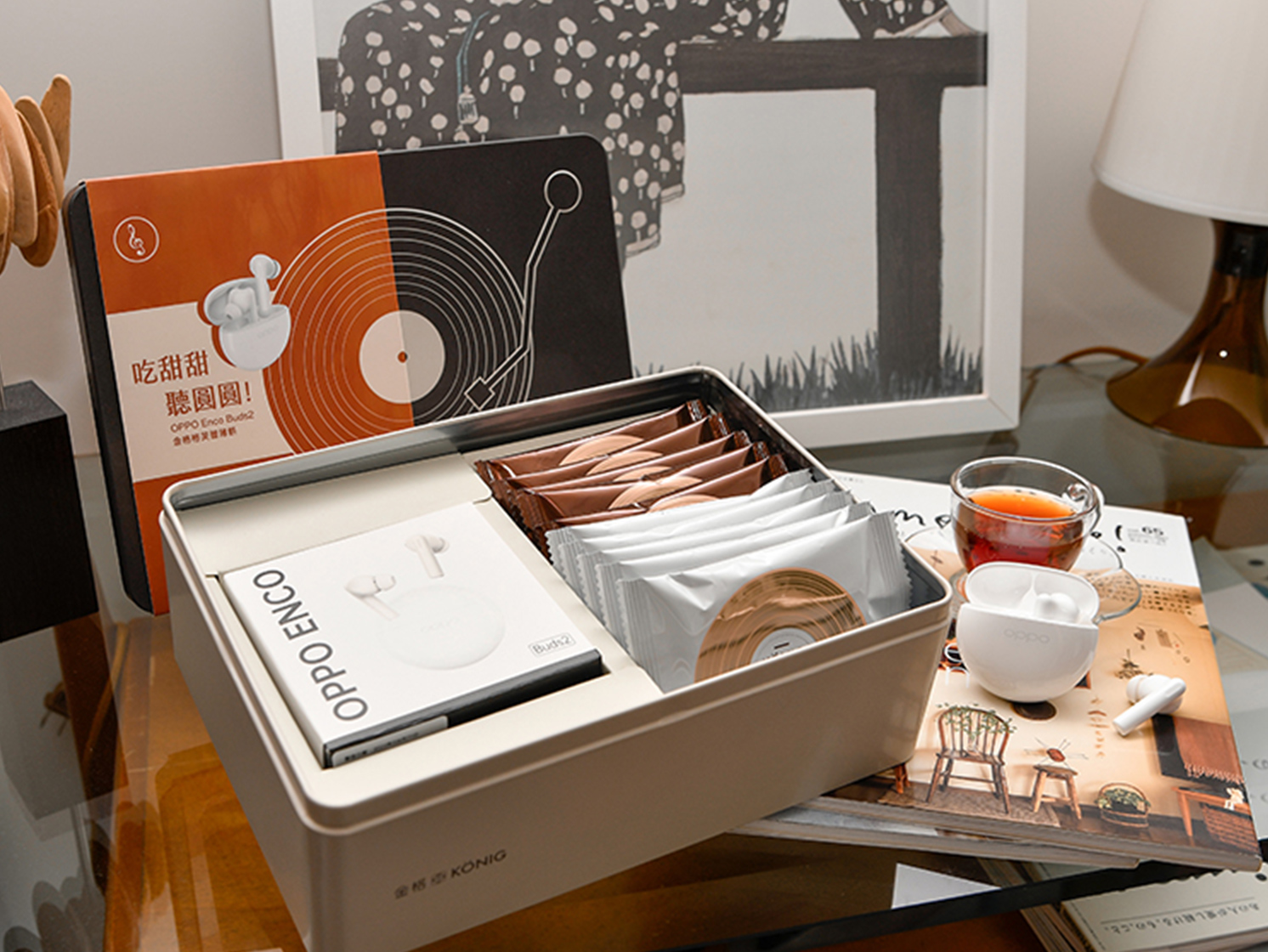 OPPO 跨界金格食品 推出懷舊黑膠造型「OPPO Enco Buds2 X 金格 格芙蕾禮盒」