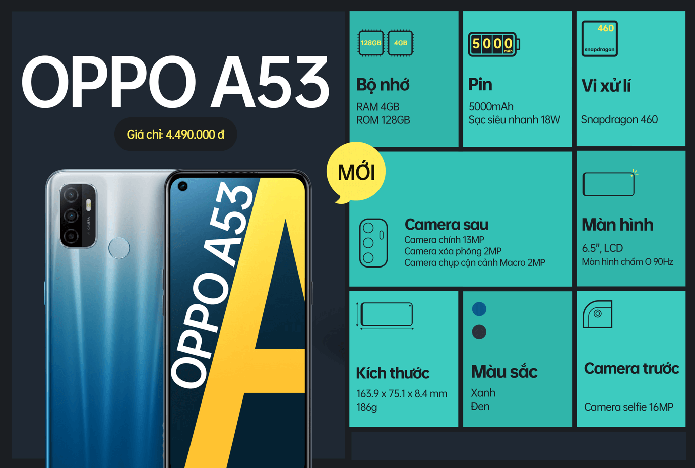 OPPO A53 chính thức lên kệ tại Việt Nam: Đỉnh hiệu năng – Siêu tốc độ