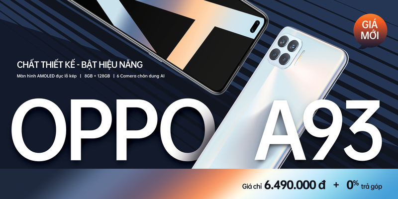 OPPO A93 công bố giá mới tri ân khách hàng nhân dịp Tết 2021