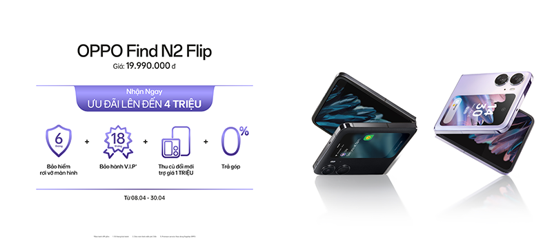 OPPO Find N2 Flip ch&iacute;nh thức mở b&aacute;n tại thị trường Việt Nam