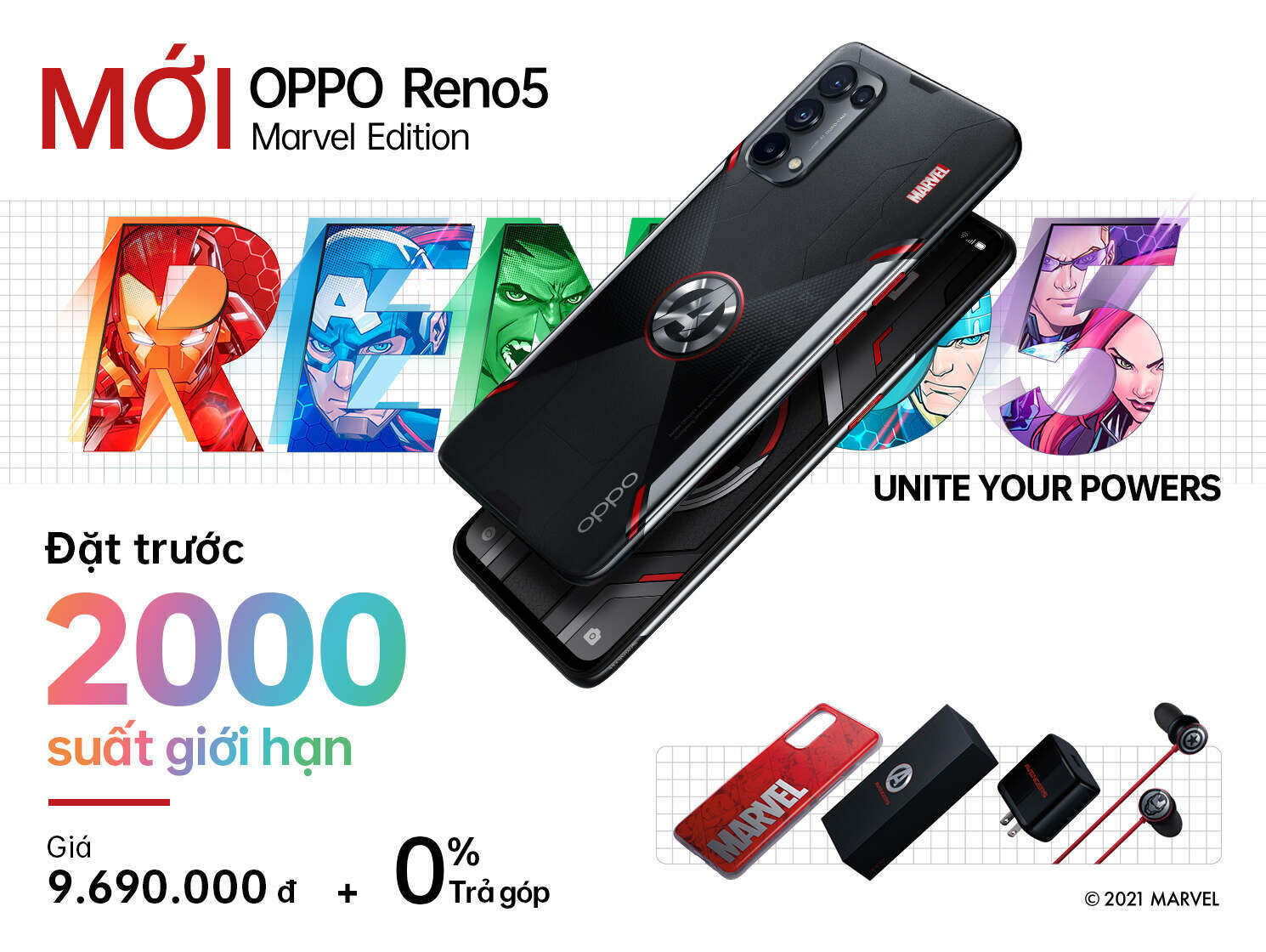 OPPO chính thức giới thiệu phiên bản giới hạn Reno5 Marvel