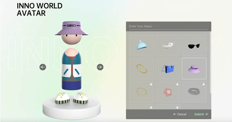 thay đồ thêm phụ kiện cho nhân vật inno world