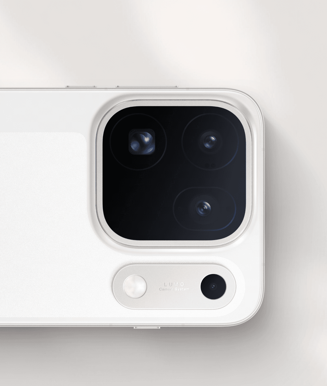 Close-up of OPPO Find X10 Pro Max showing a square triple-lens camera module and flash
