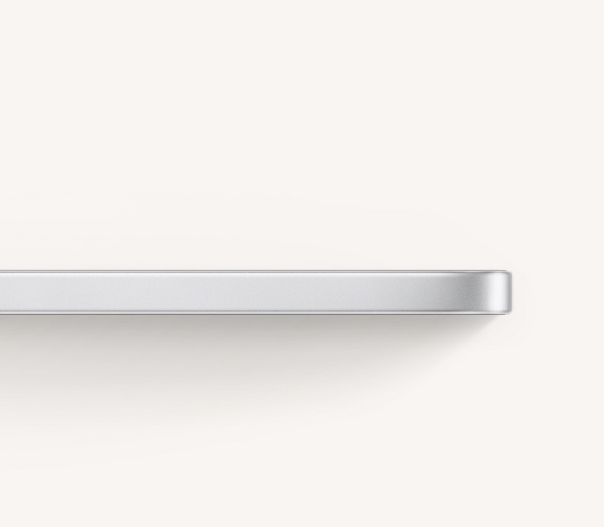 Side view of OPPO Find X10 Pro Max (Luna White) lustrous metal frame edge