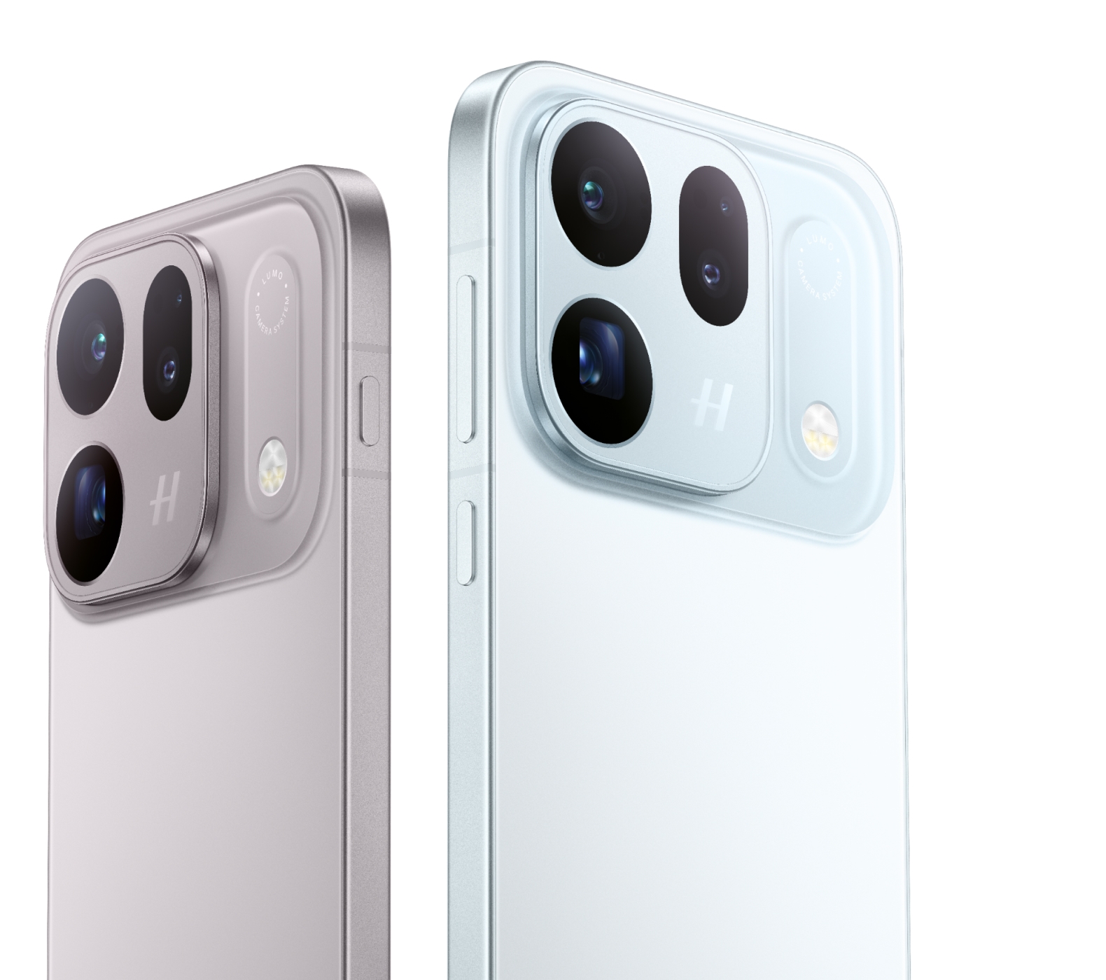 منظر خلفي لهاتفي OPPO Find X10 بلوني Glacier Blue وMist Grey