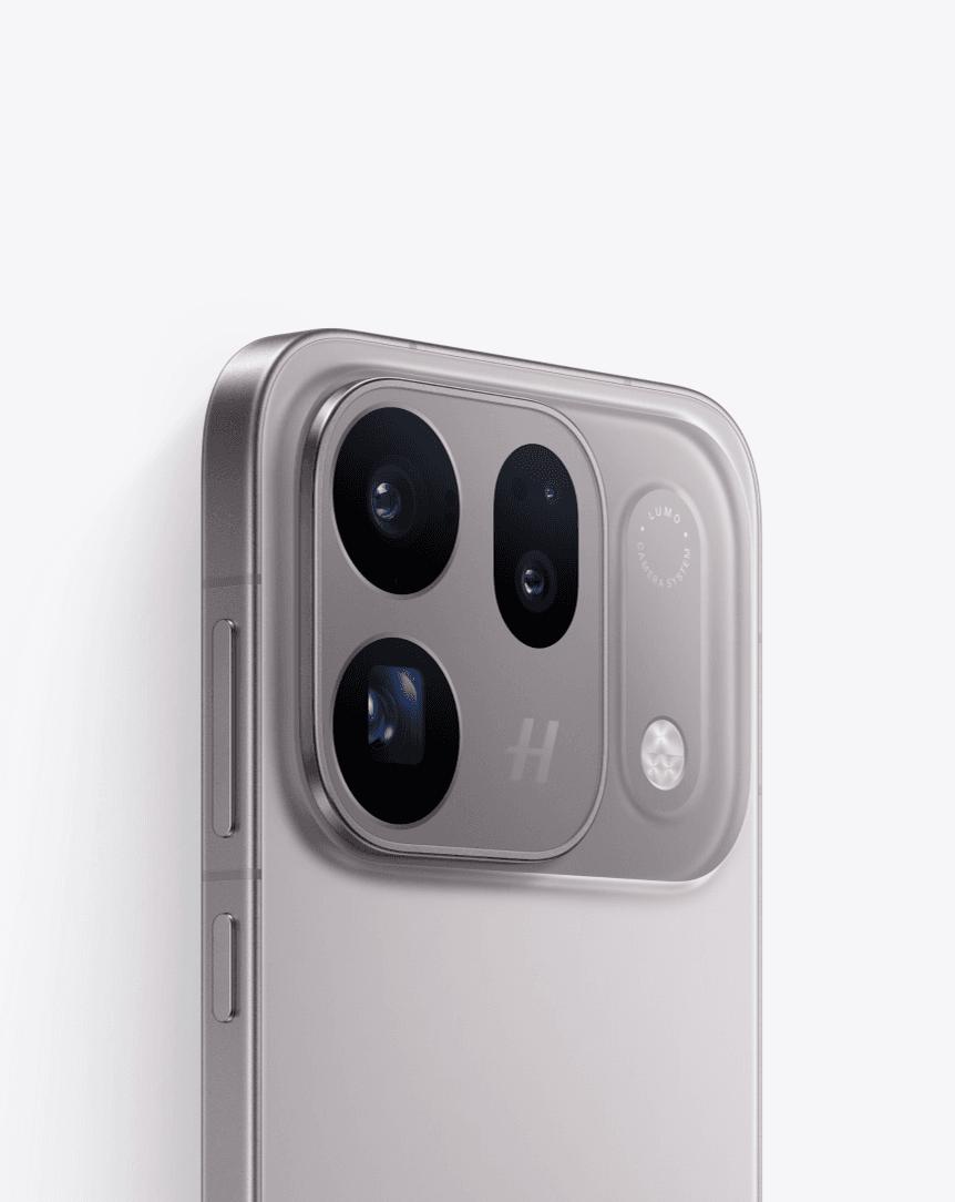 Close-up of the rear camera system and flash module of OPPO Find X10 (Mist Grey)