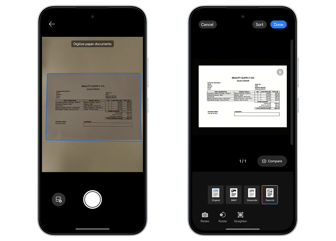OPPO A7 Pro 5G AI Doc Scanner feature illustration